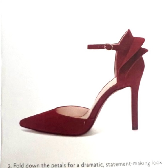 Jessica Simpson Red Suede Stiletto Ankle Strap, Pointed Heels, Womens size 9.5 - Picture 14 of 14